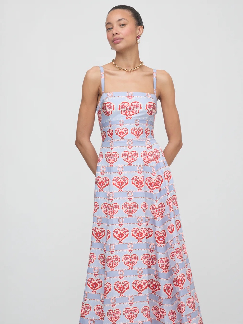 Hill House Margot Dress in Poppy Damask Sz M